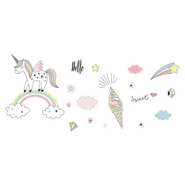 Wallstickers Unicorn Multi